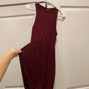 slinky midi dress sleeveless